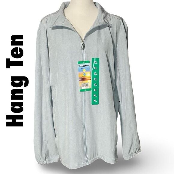HANG TEN Women's UPF 50+ Water Repellant Hybrid Jacket, Light Blue, Size XL - Picture 1 of 12